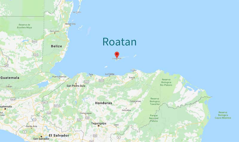 Map Of Roatan Honduras Island - Leia Shauna